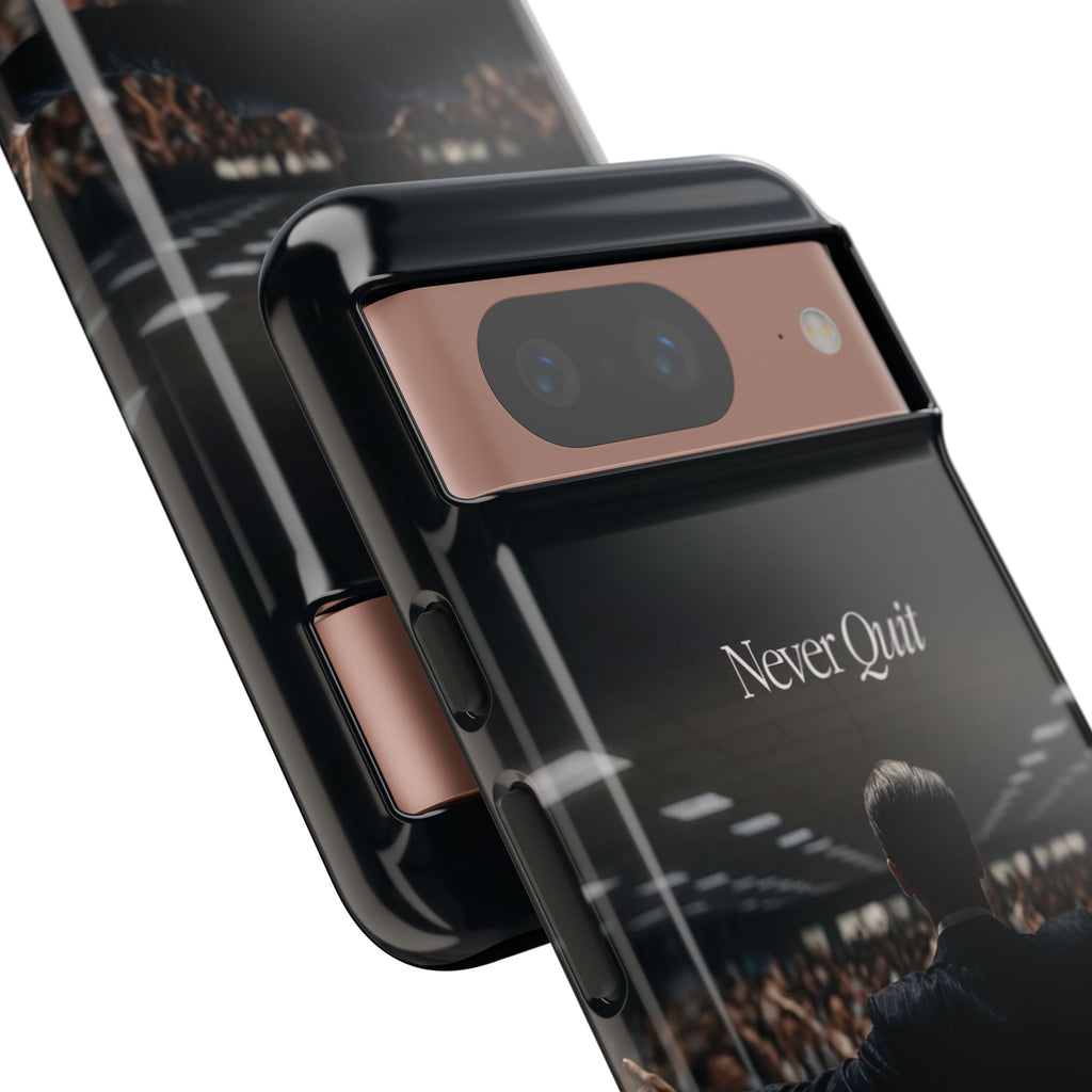 Never Quit Phone Case — Leader Crowd Dark Inspirational