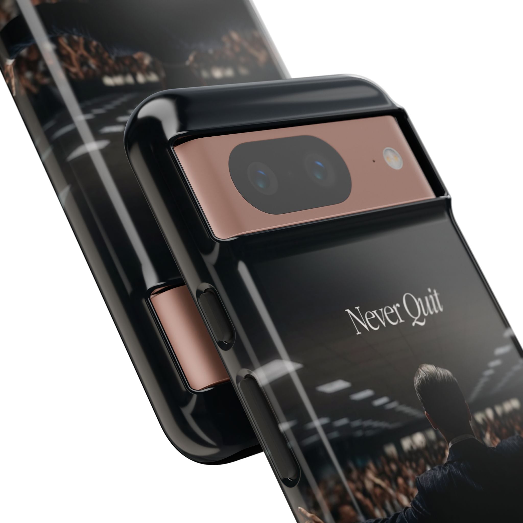 Never Quit Phone Case — Leader Crowd Dark Inspirational