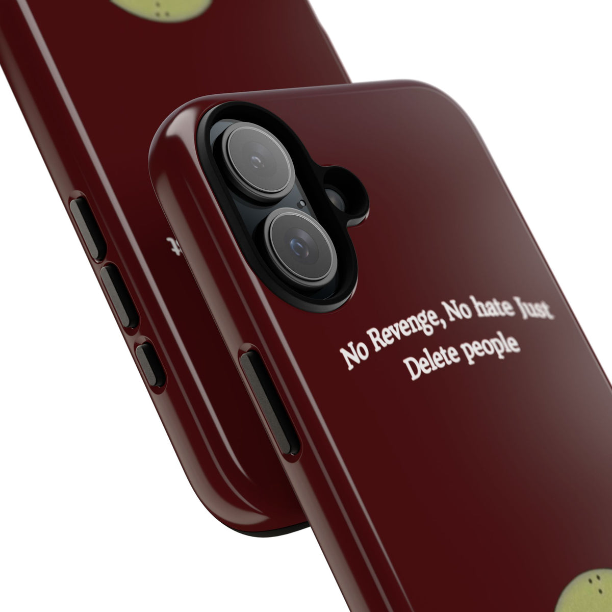 No Revenge No Hate Just Delete People Phone Case — Alien Dark Red