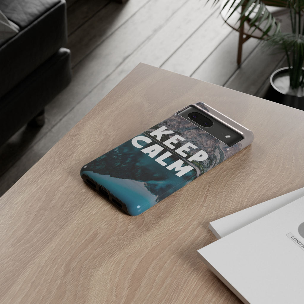 Keep Calm Phone Case — Minimalist Word Art Cover