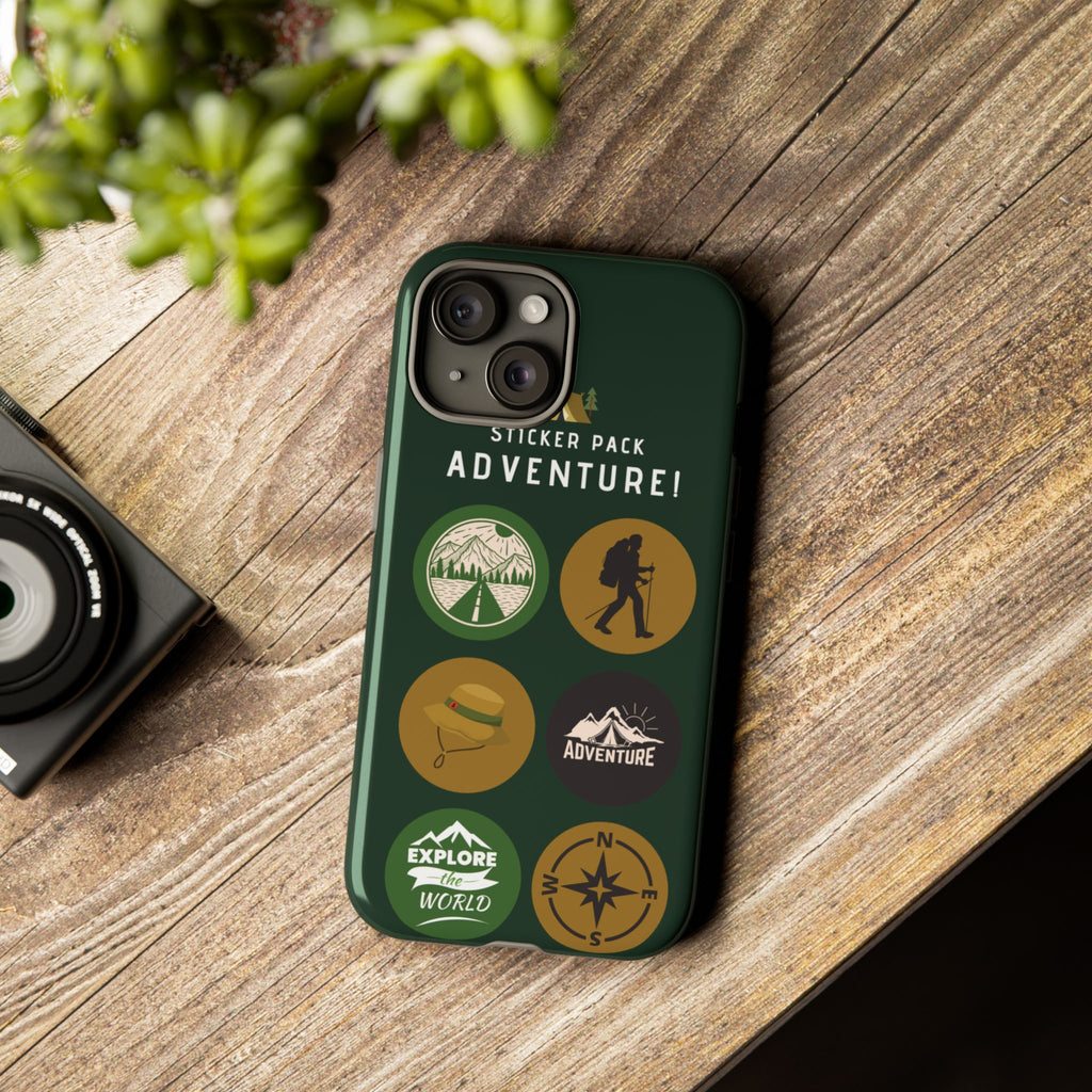 Adventure Hiking Phone Case — Outdoor Sticker Design