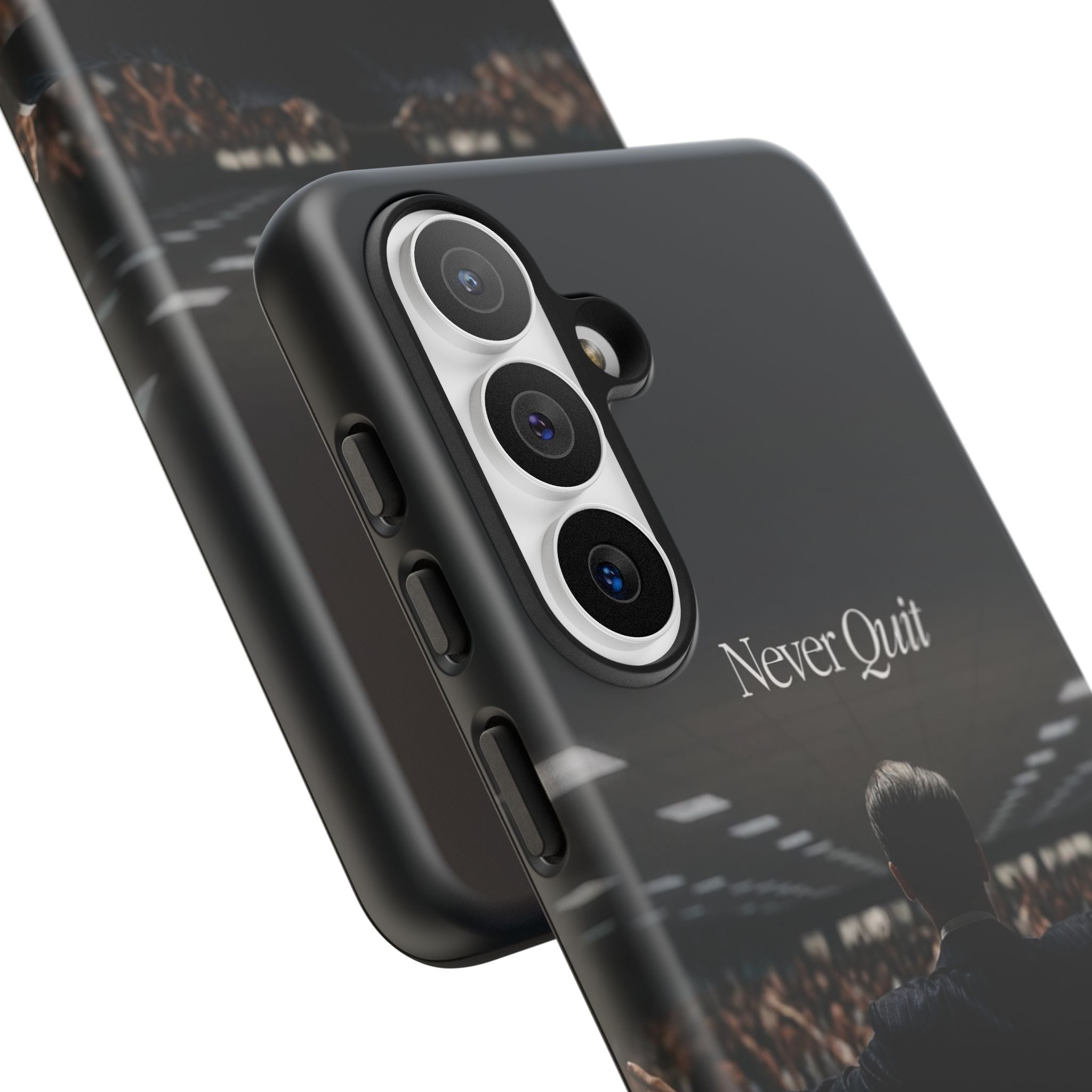 Never Quit Phone Case — Leader Crowd Dark Inspirational