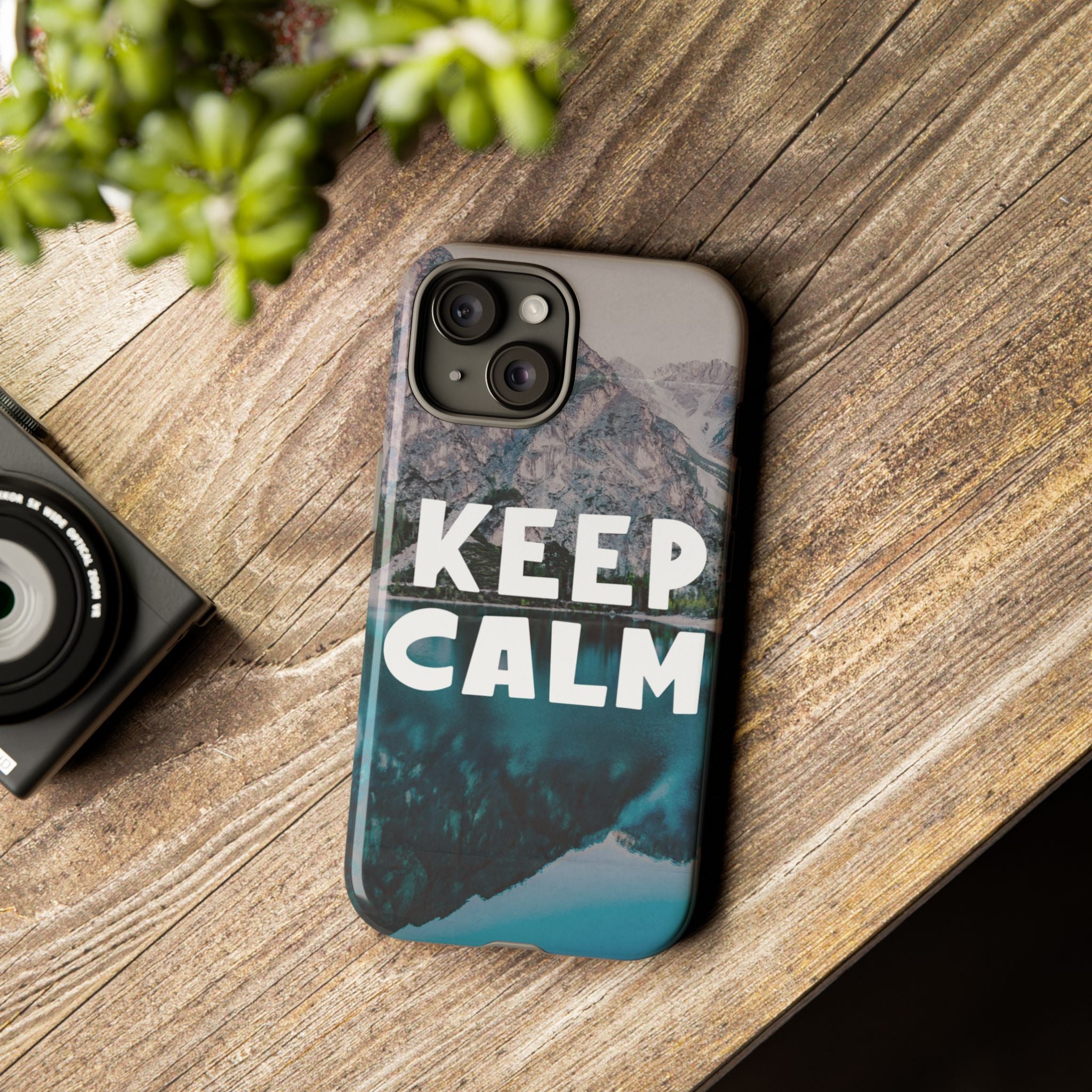 Keep Calm Phone Case — Minimalist Word Art Cover