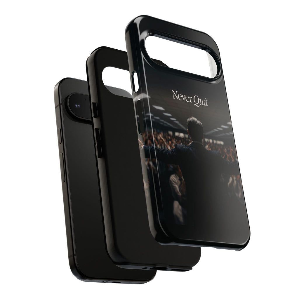 Never Quit Phone Case — Leader Crowd Dark Inspirational