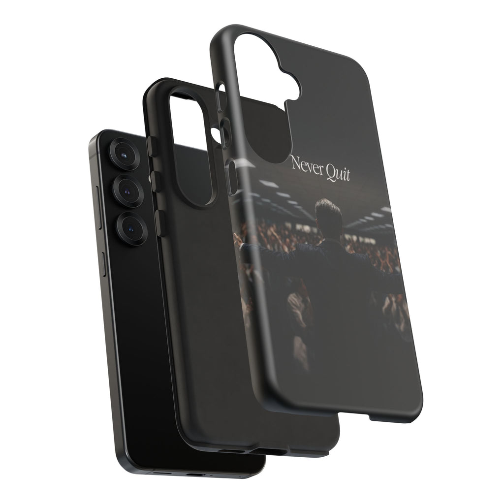 Never Quit Phone Case — Leader Crowd Dark Inspirational
