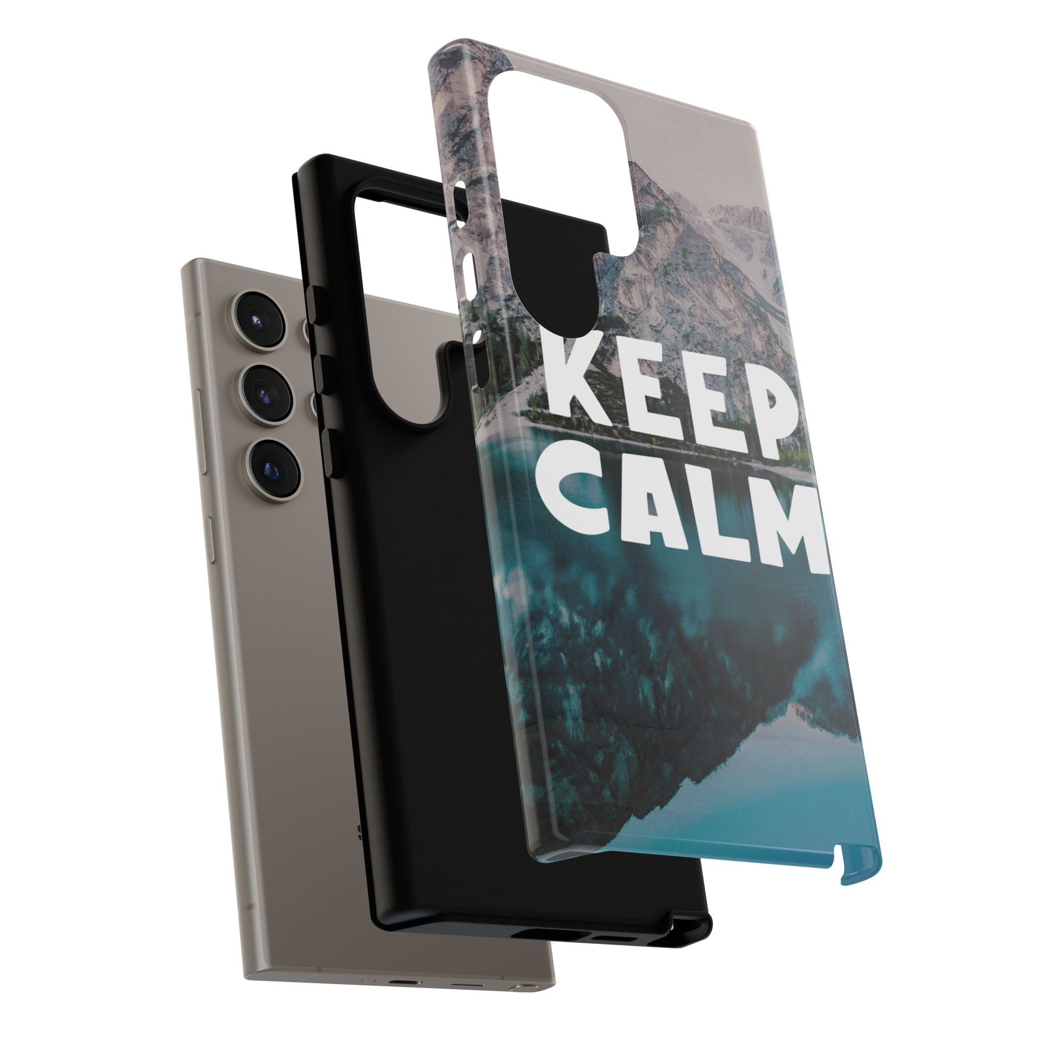 Keep Calm Phone Case — Minimalist Word Art Cover