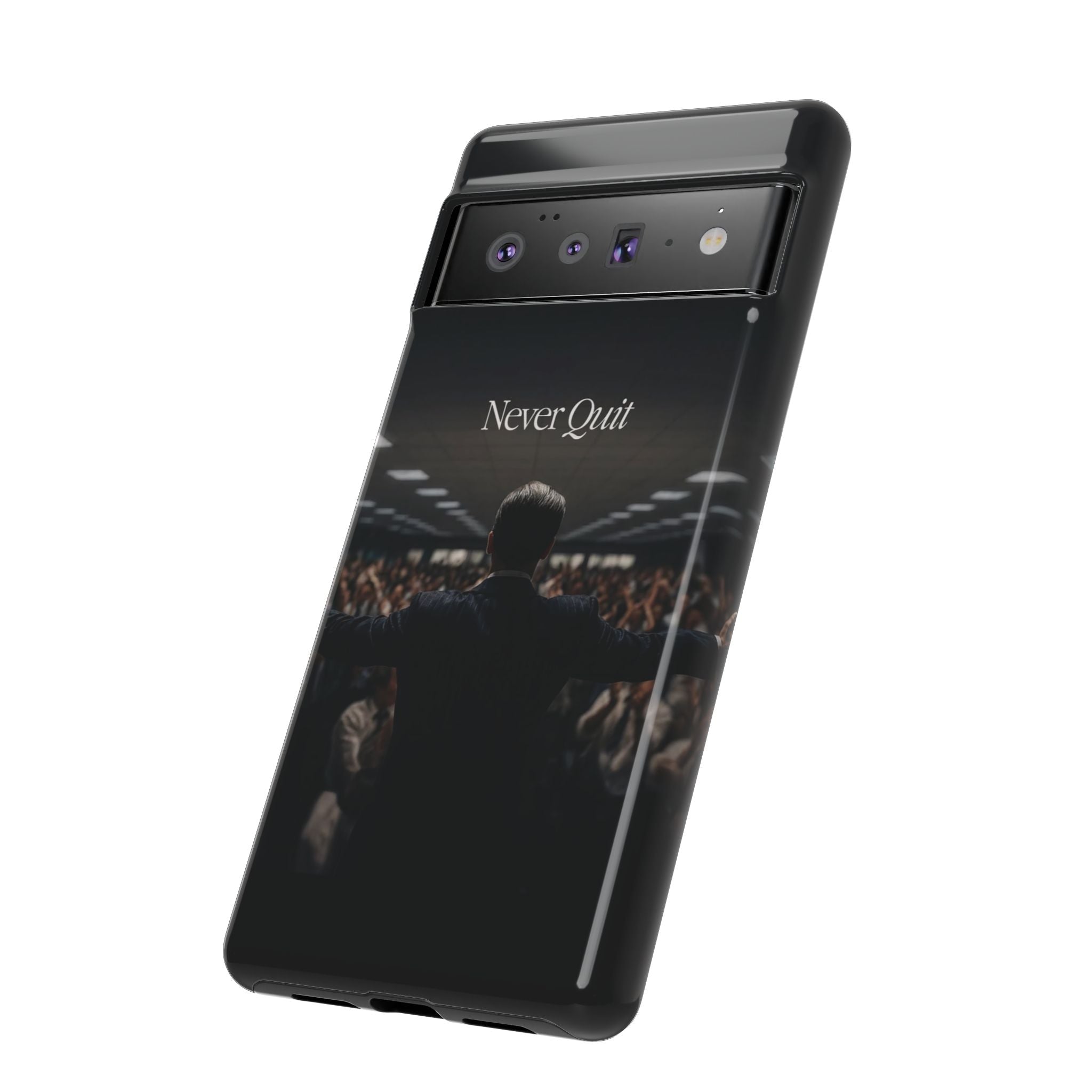 Never Quit Phone Case — Leader Crowd Dark Inspirational