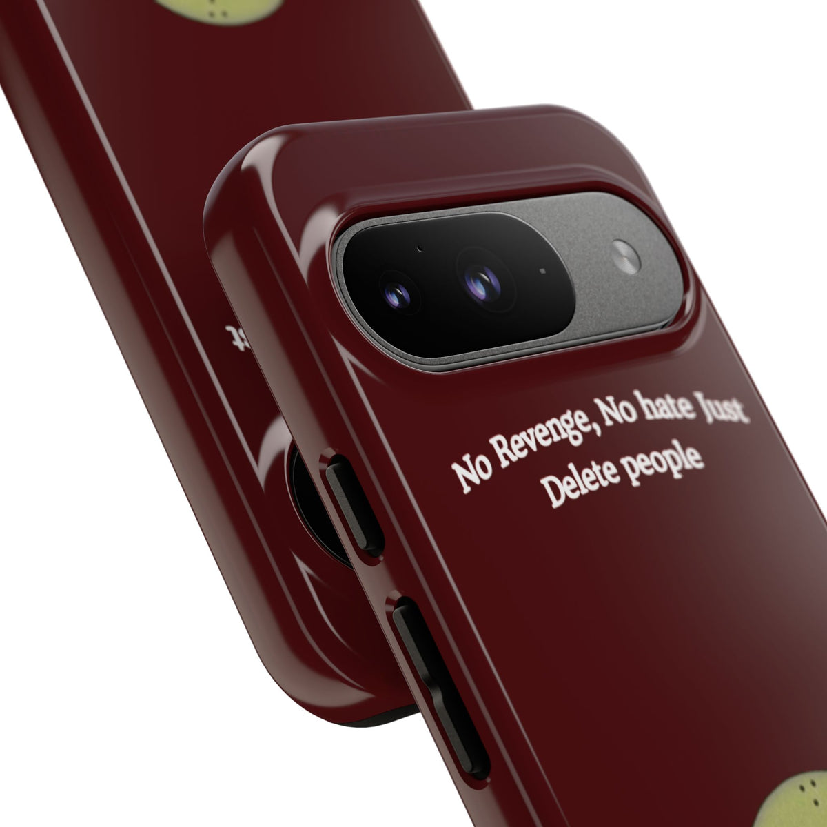 No Revenge No Hate Just Delete People Phone Case — Alien Dark Red