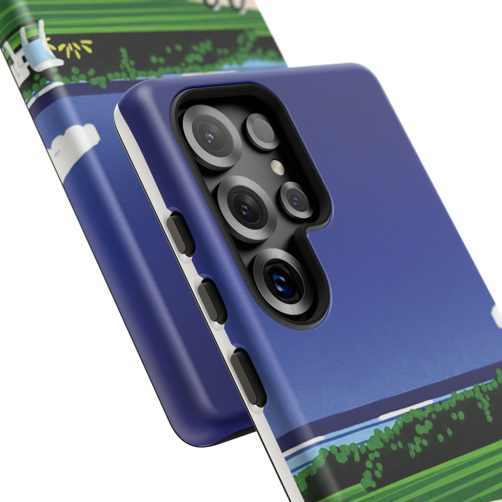 Poolside Phone Case — Bold Blue Summer Art Illustration