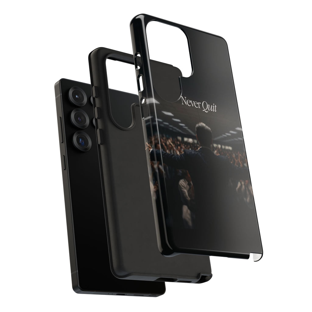 Never Quit Phone Case — Leader Crowd Dark Inspirational