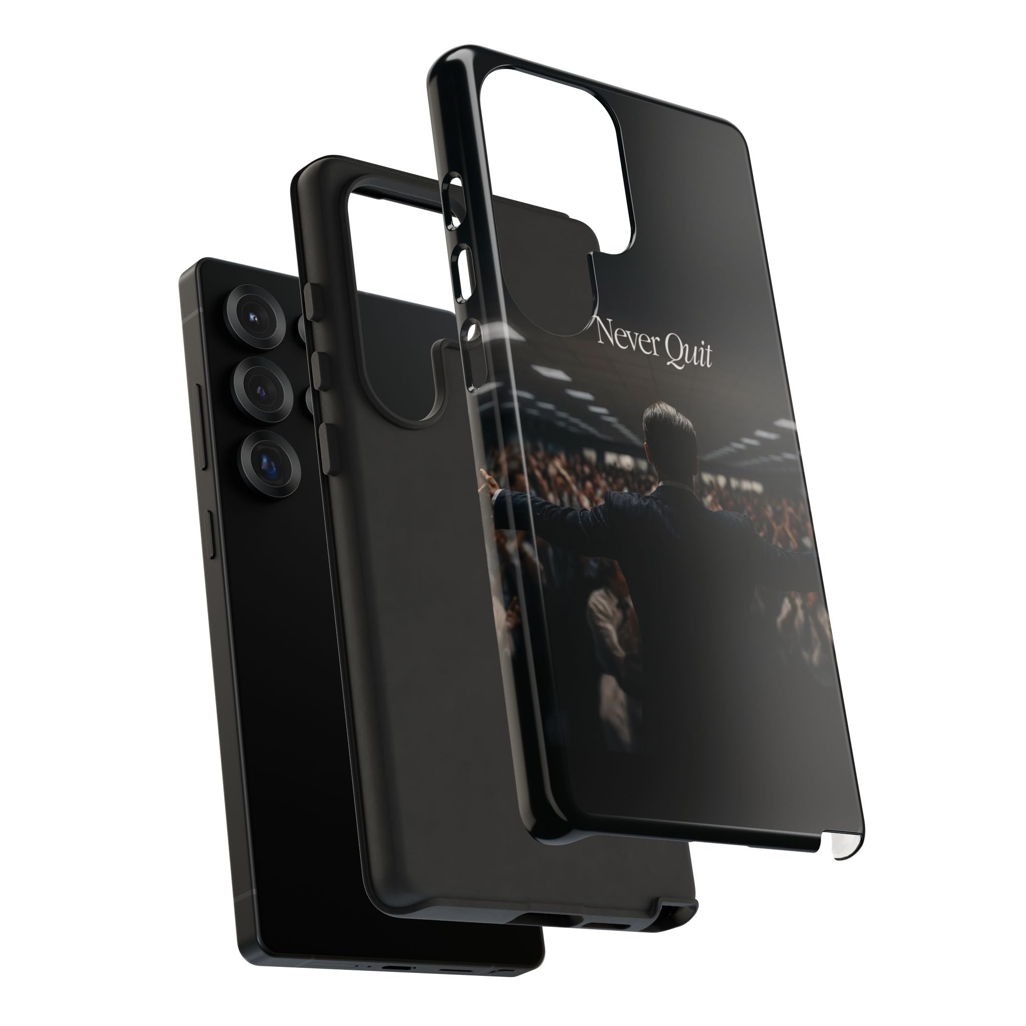 Never Quit Phone Case — Leader Crowd Dark Inspirational