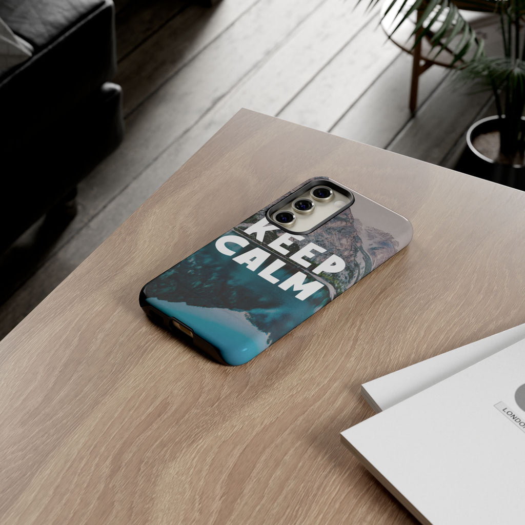 Keep Calm Phone Case — Minimalist Word Art Cover