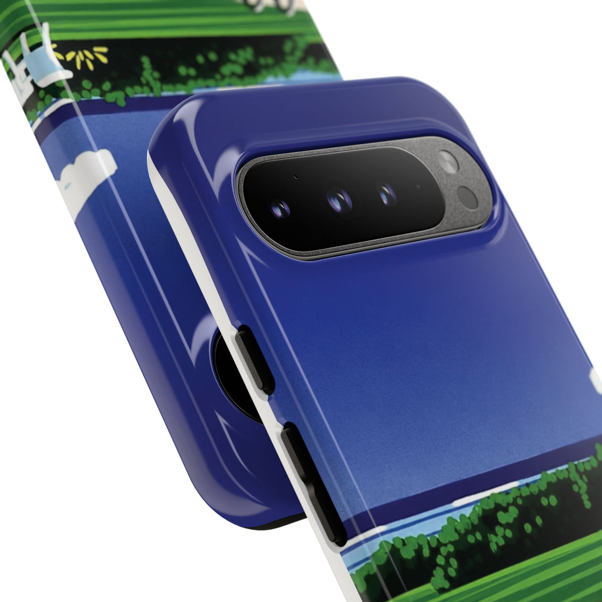 Poolside Phone Case — Bold Blue Summer Art Illustration
