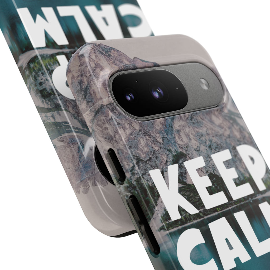 Keep Calm Phone Case — Minimalist Word Art Cover