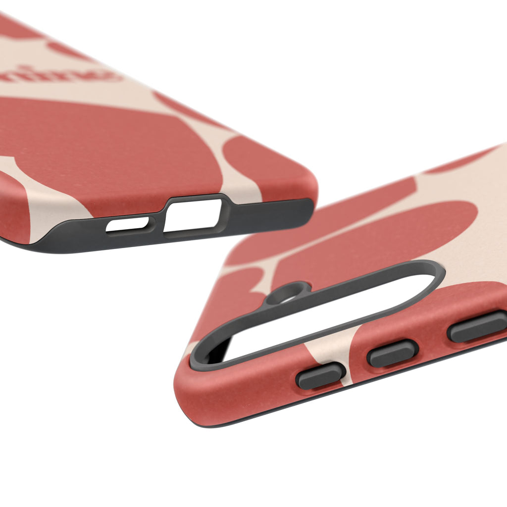 Be Mine Phone Case — Retro Hearts Terracotta Cream Romantic