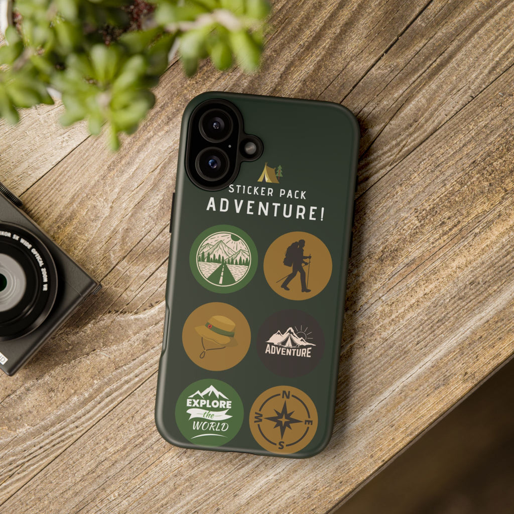 Adventure Hiking Phone Case — Outdoor Sticker Design