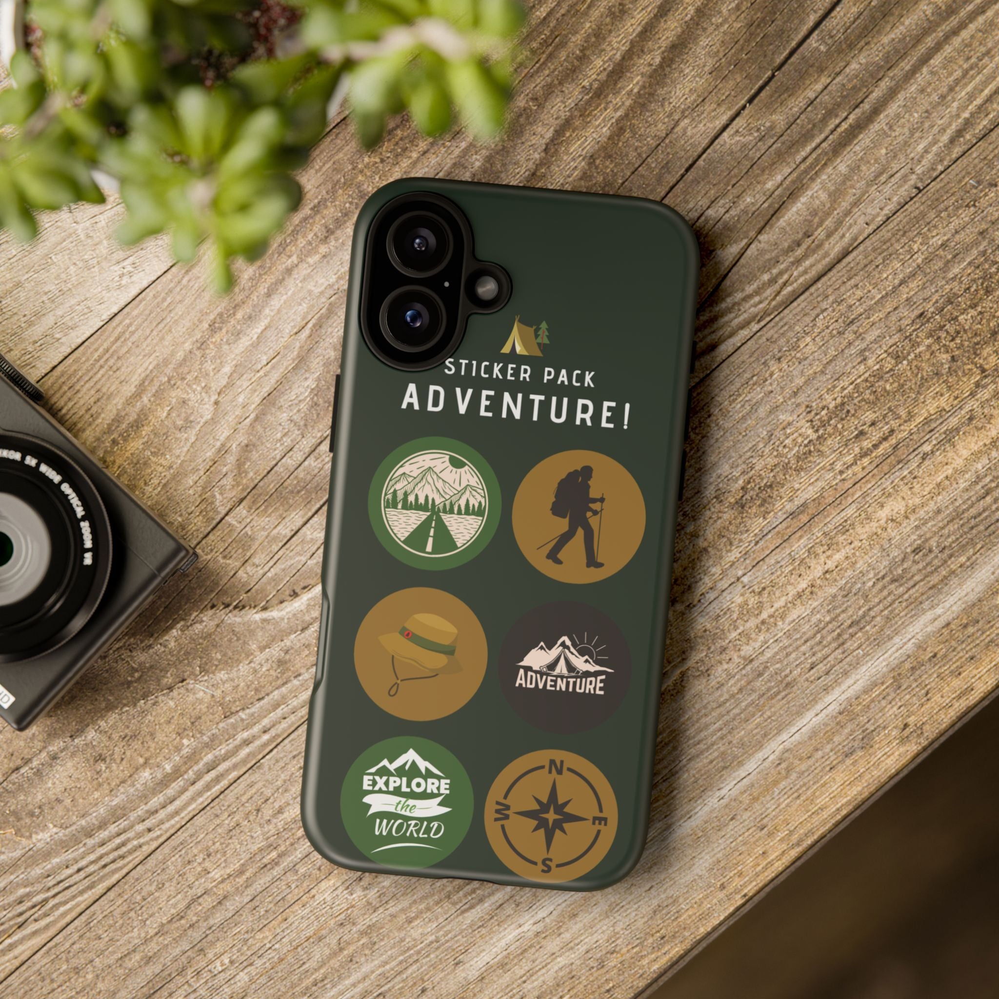 Adventure Hiking Phone Case — Outdoor Sticker Design