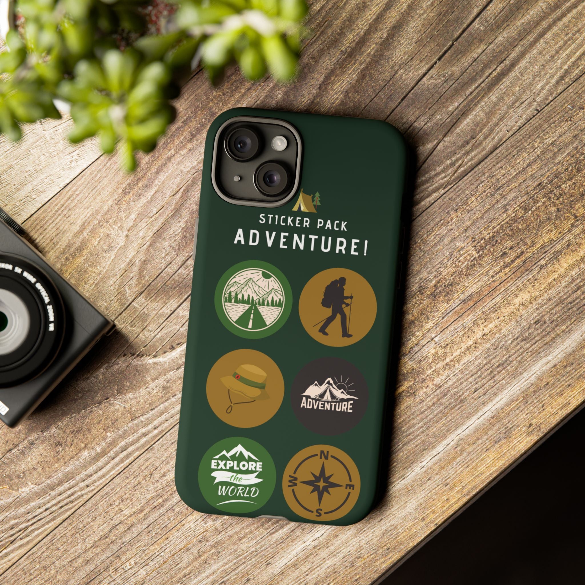 Adventure Hiking Phone Case — Outdoor Sticker Design