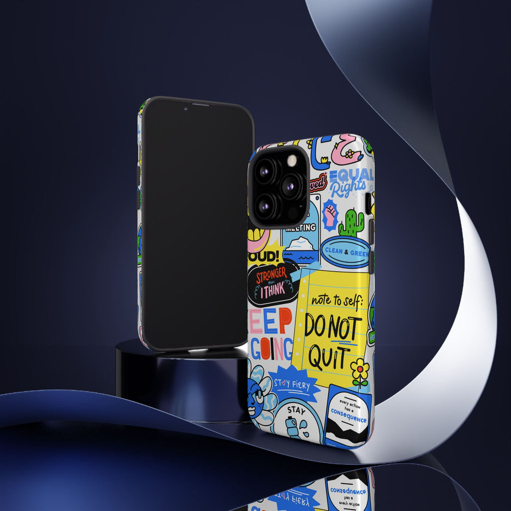 Optimist's Collage Phone Case — Colorful Positive Aesthetic