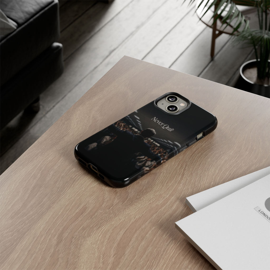 Never Quit Phone Case — Leader Crowd Dark Inspirational