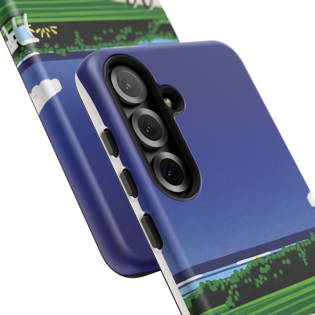 Poolside Phone Case — Bold Blue Summer Art Illustration