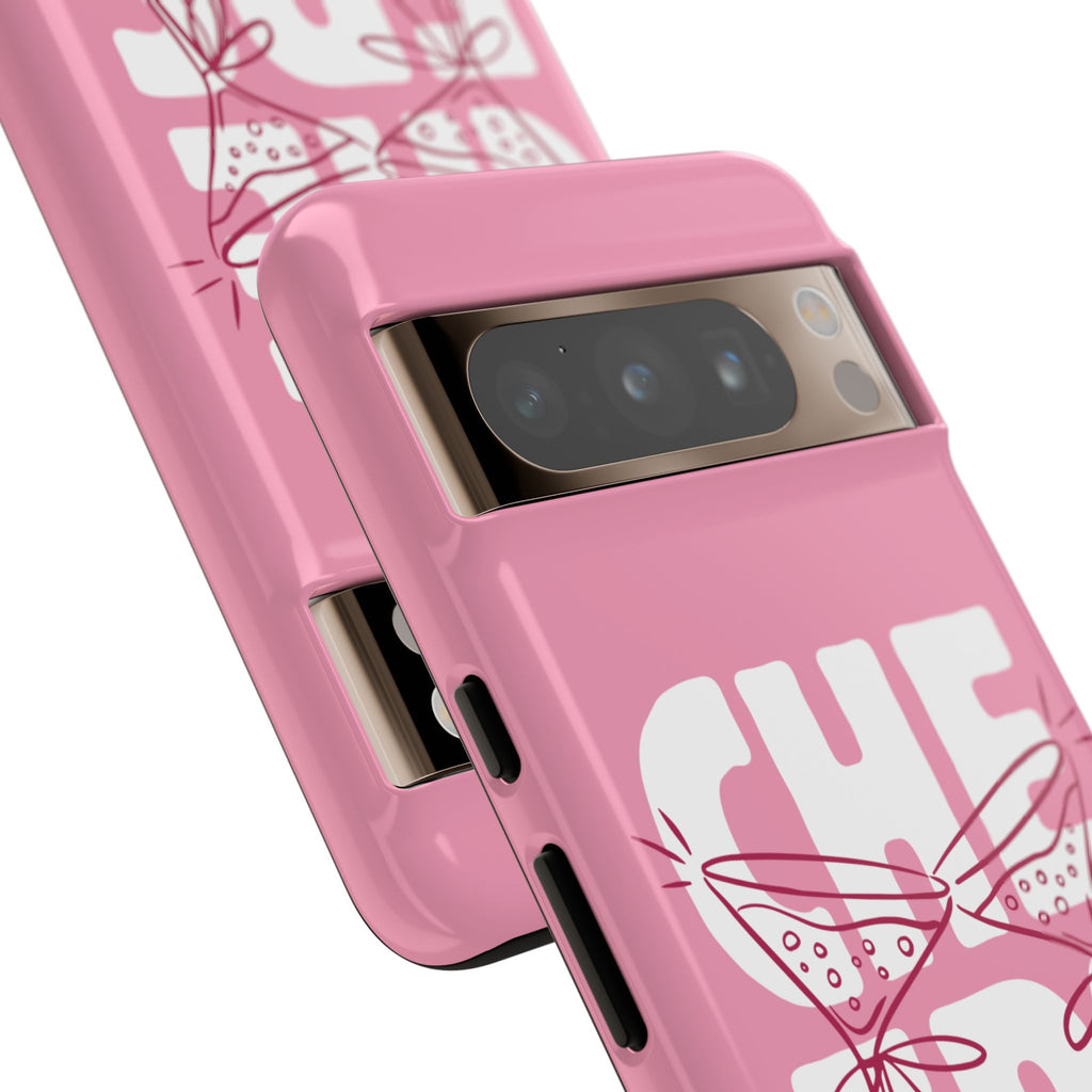 Cheers Phone Case — Pink Martini Glasses Bold Bubblegum