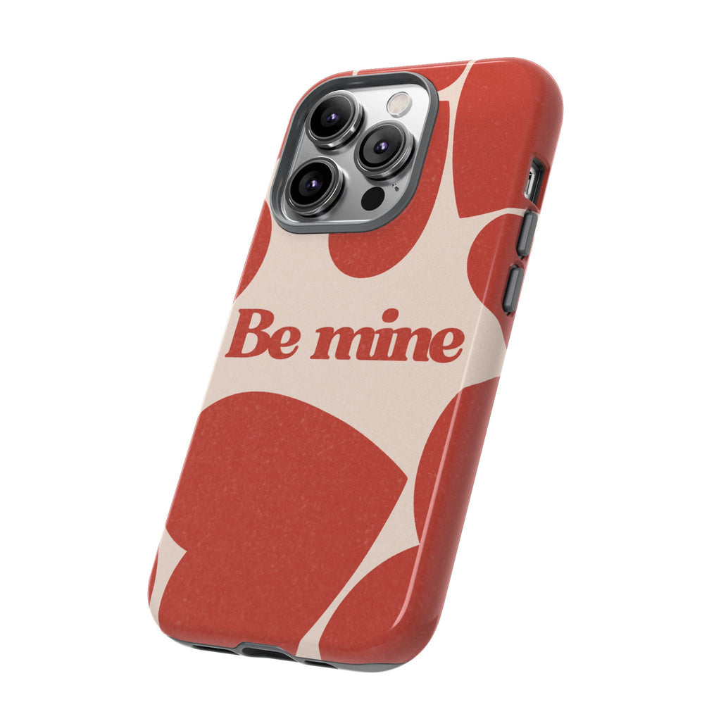 Be Mine Phone Case — Retro Hearts Terracotta Cream Romantic