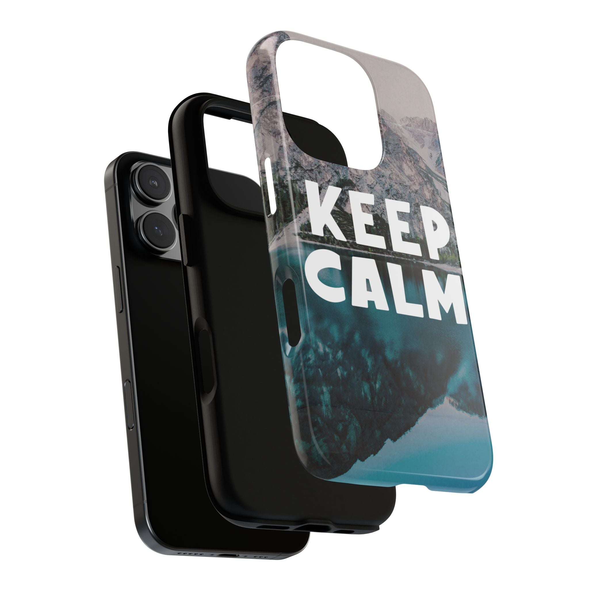 Keep Calm Phone Case — Minimalist Word Art Cover