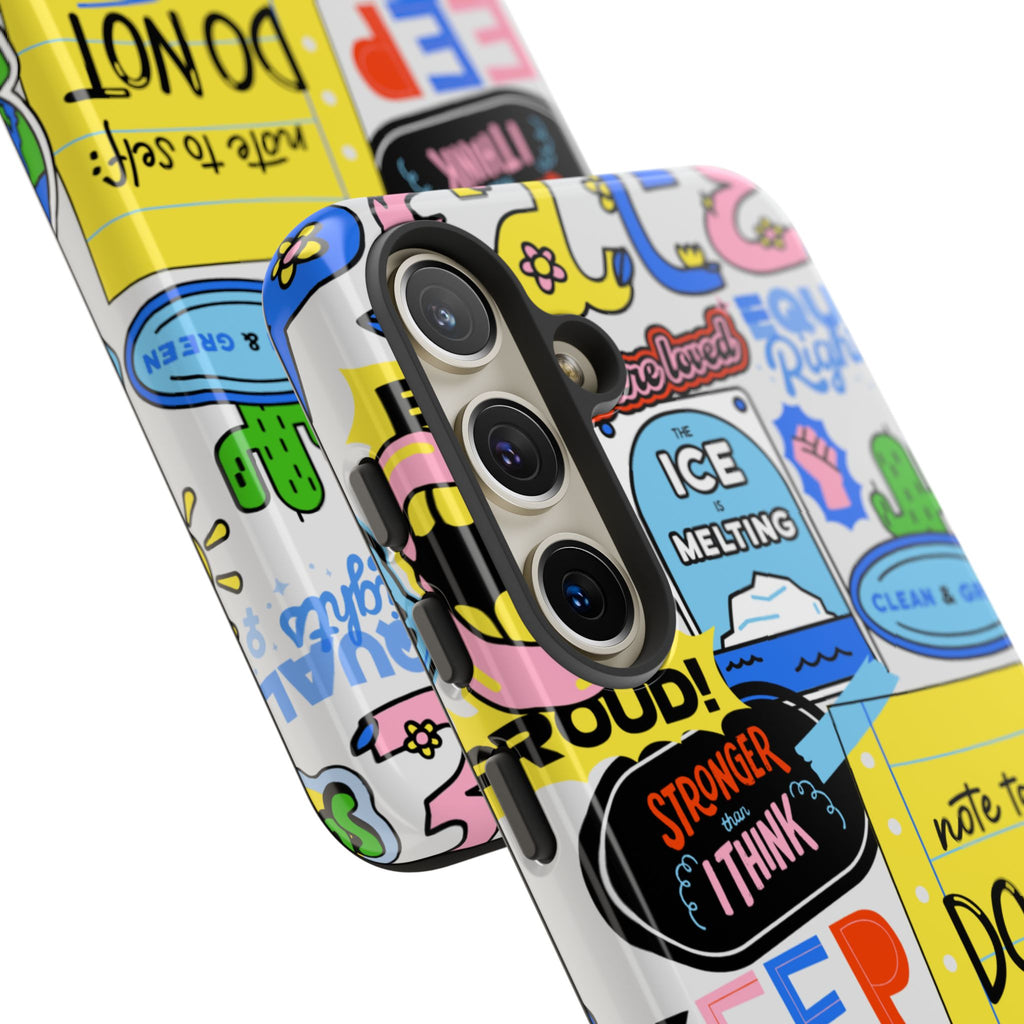 Optimist's Collage Phone Case — Colorful Positive Aesthetic