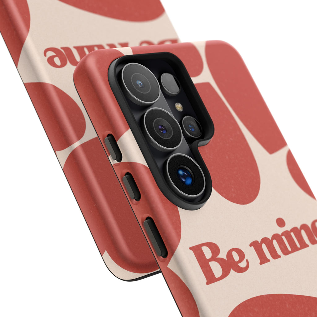 Be Mine Phone Case — Retro Hearts Terracotta Cream Romantic