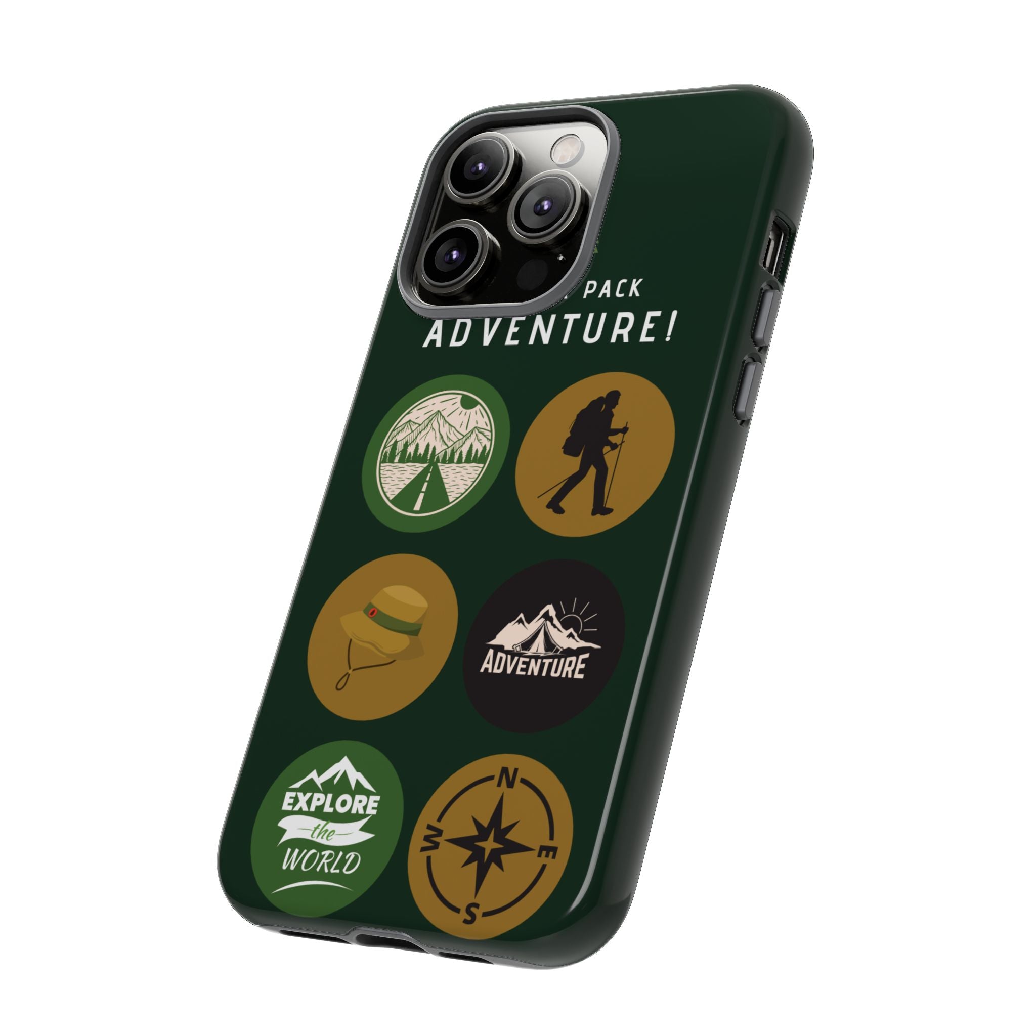 Adventure Hiking Phone Case — Outdoor Sticker Design