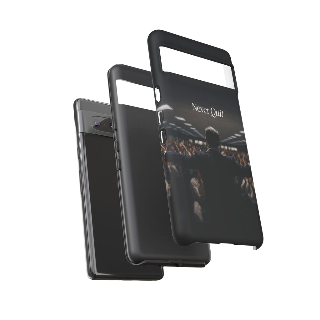Never Quit Phone Case — Leader Crowd Dark Inspirational