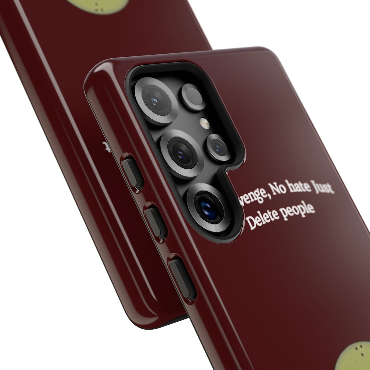 No Revenge No Hate Just Delete People Phone Case — Alien Dark Red