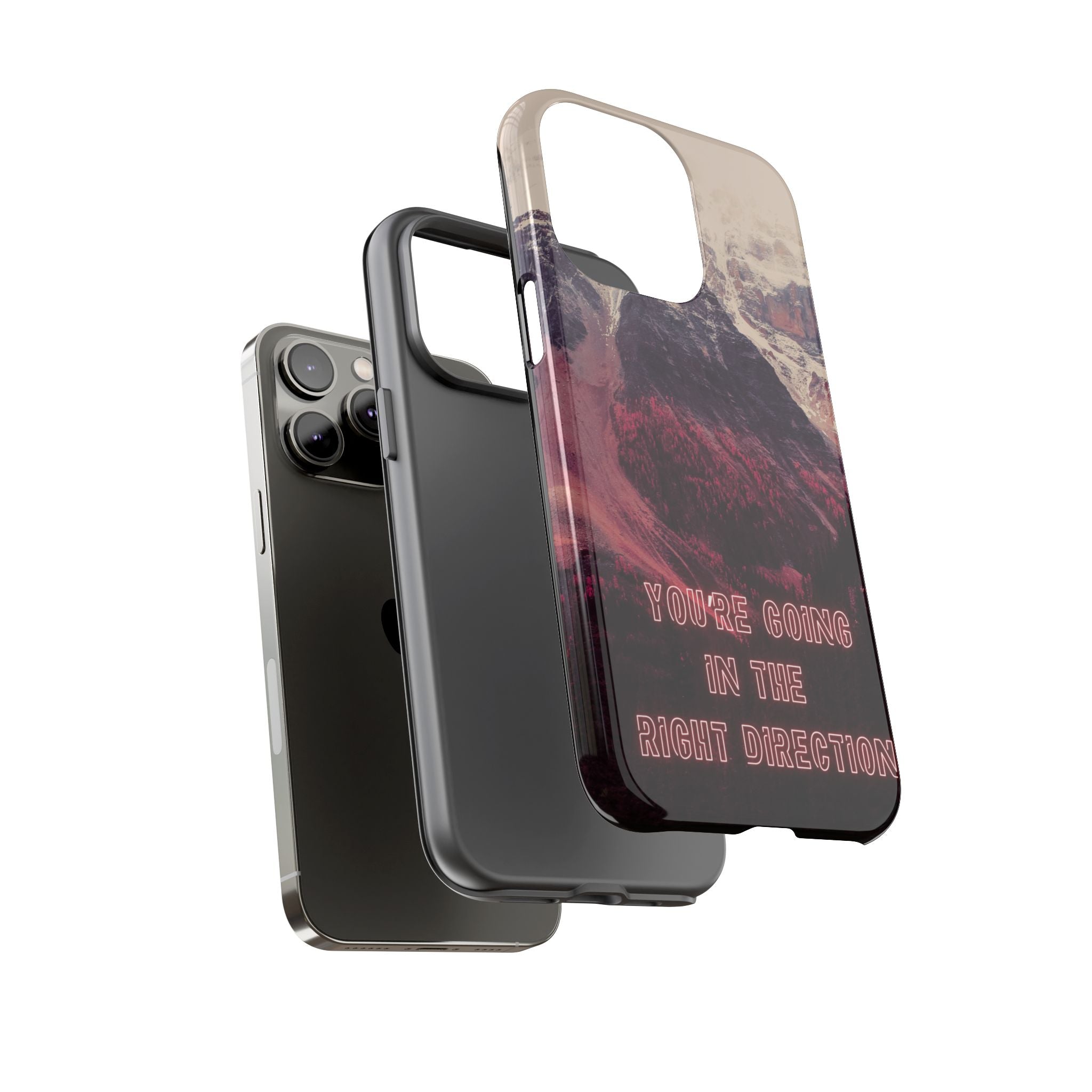 PEAK Motivational Phone Case — Word Art Minimal Design