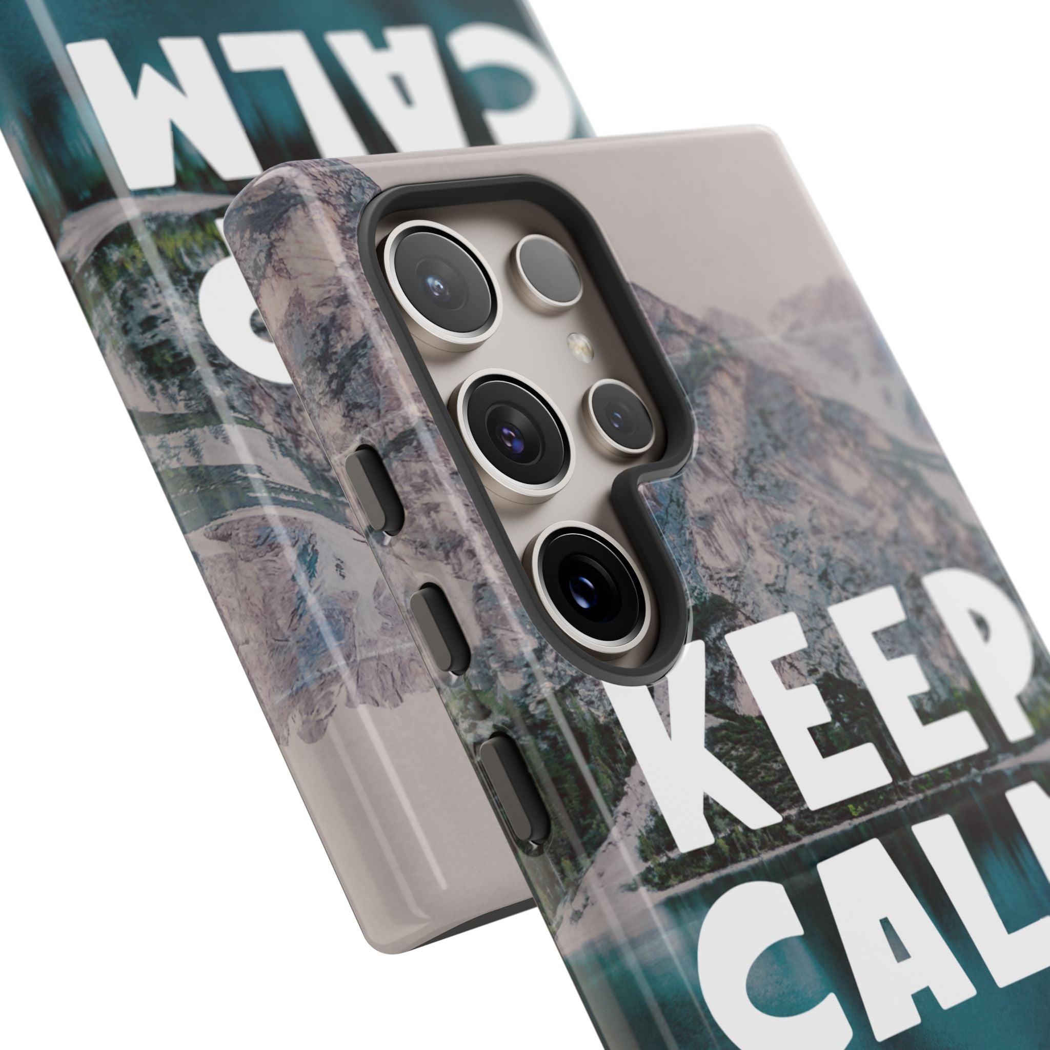 Keep Calm Phone Case — Minimalist Word Art Cover