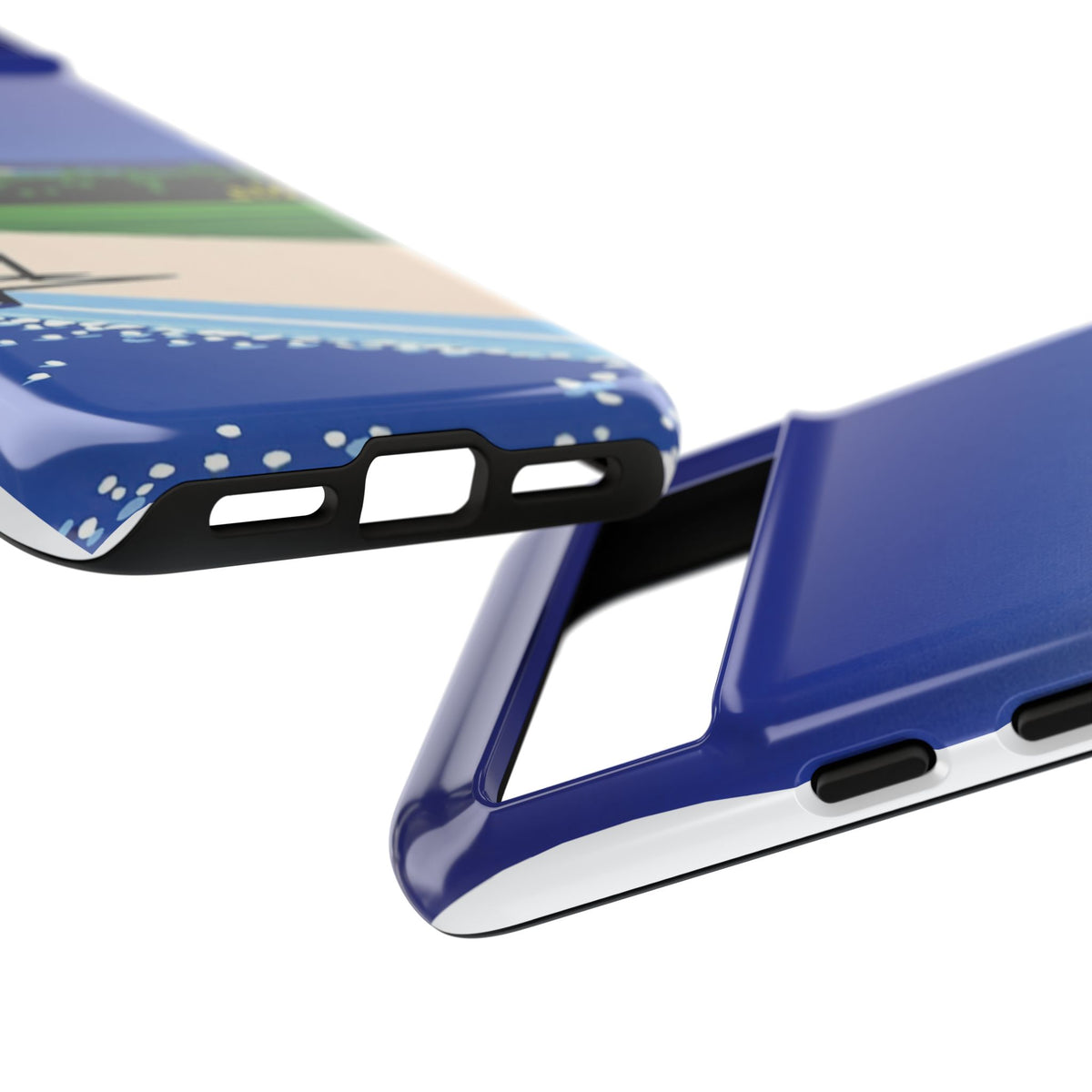 Poolside Phone Case — Bold Blue Summer Art Illustration
