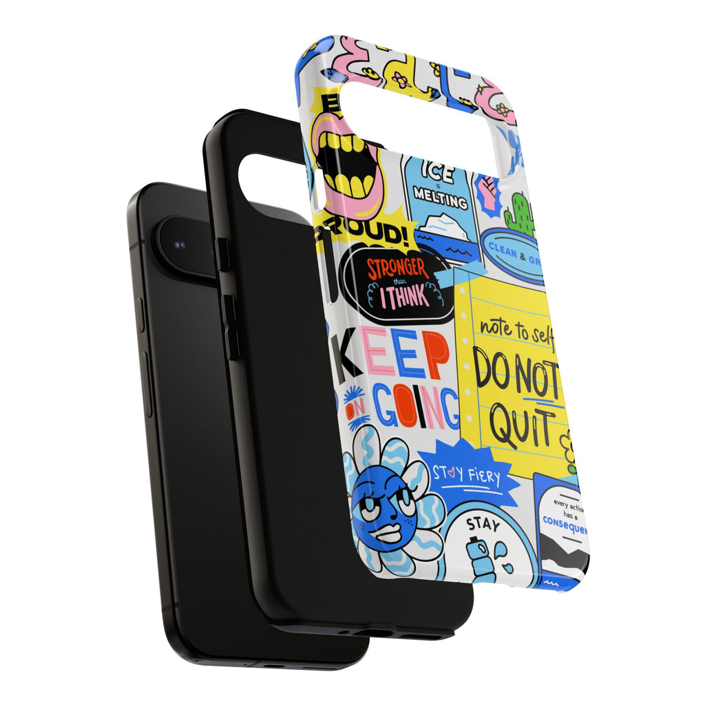 Optimist's Collage Phone Case — Colorful Positive Aesthetic
