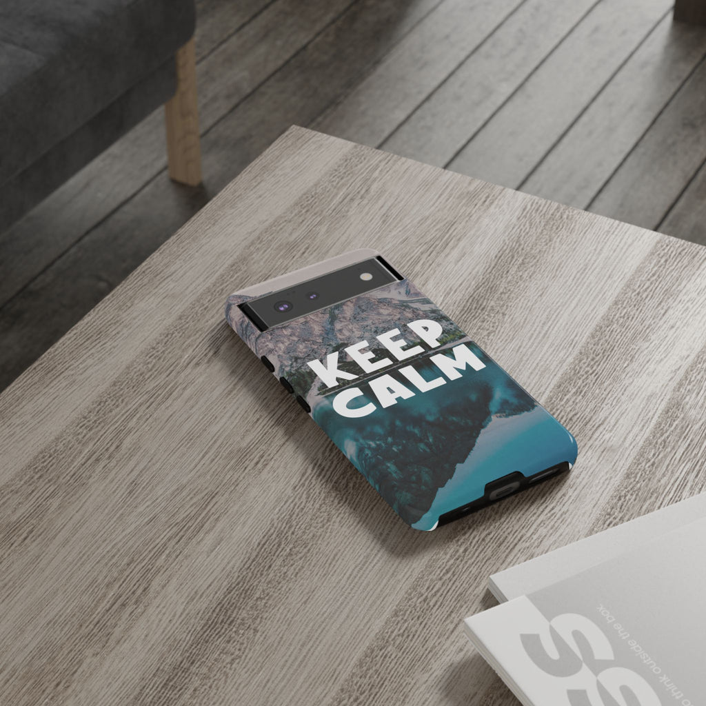 Keep Calm Phone Case — Minimalist Word Art Cover