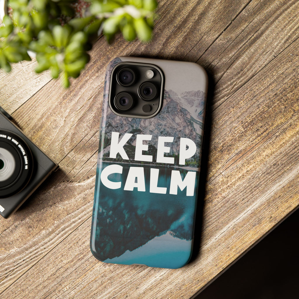 Keep Calm Phone Case — Minimalist Word Art Cover