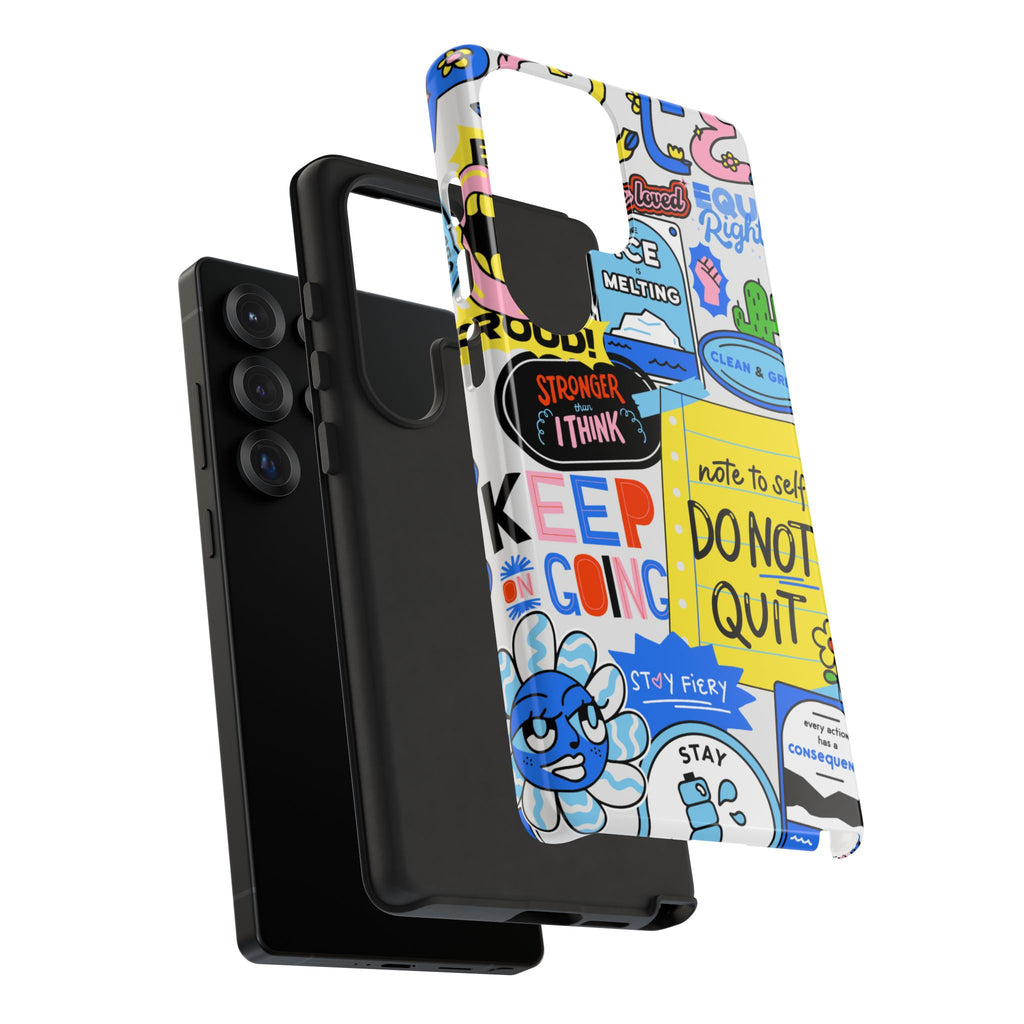 Optimist's Collage Phone Case — Colorful Positive Aesthetic