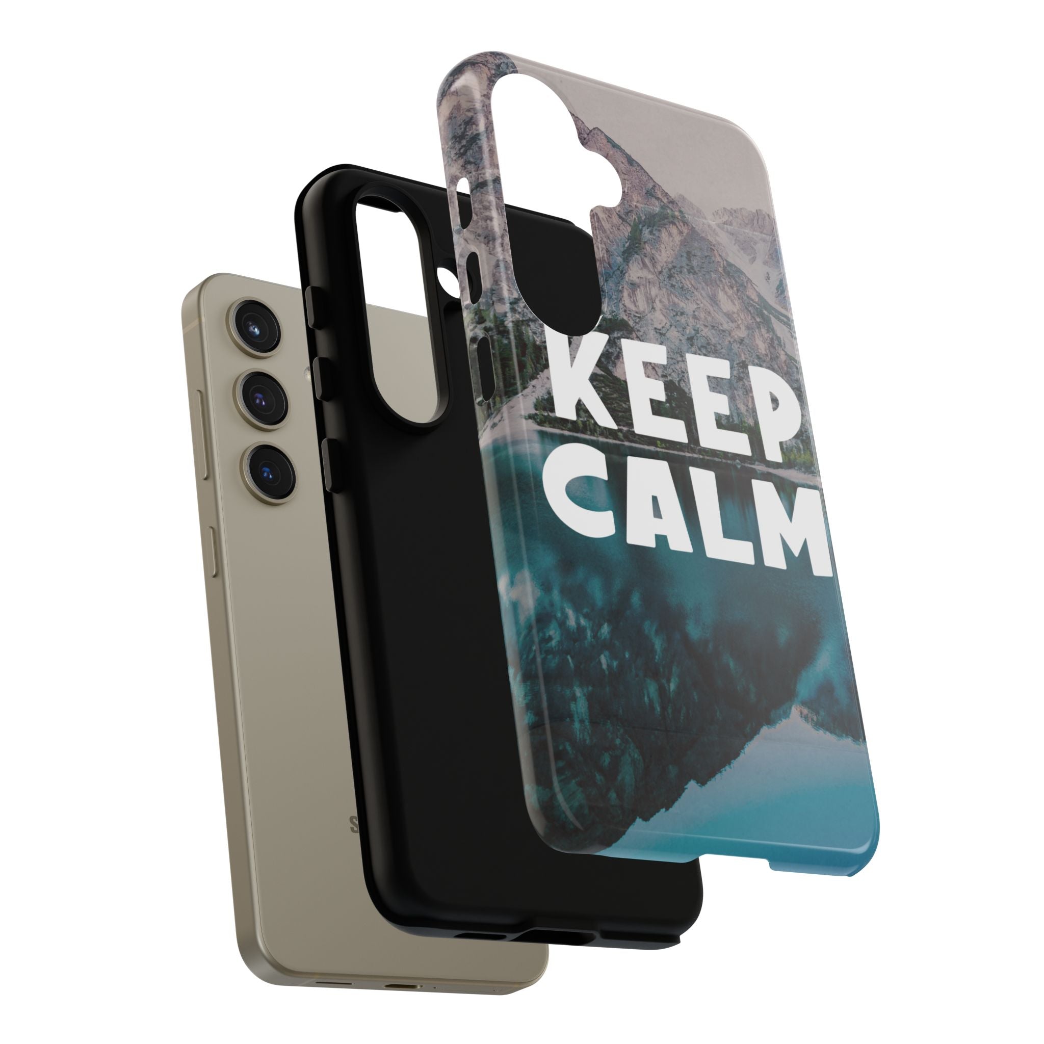 Keep Calm Phone Case — Minimalist Word Art Cover