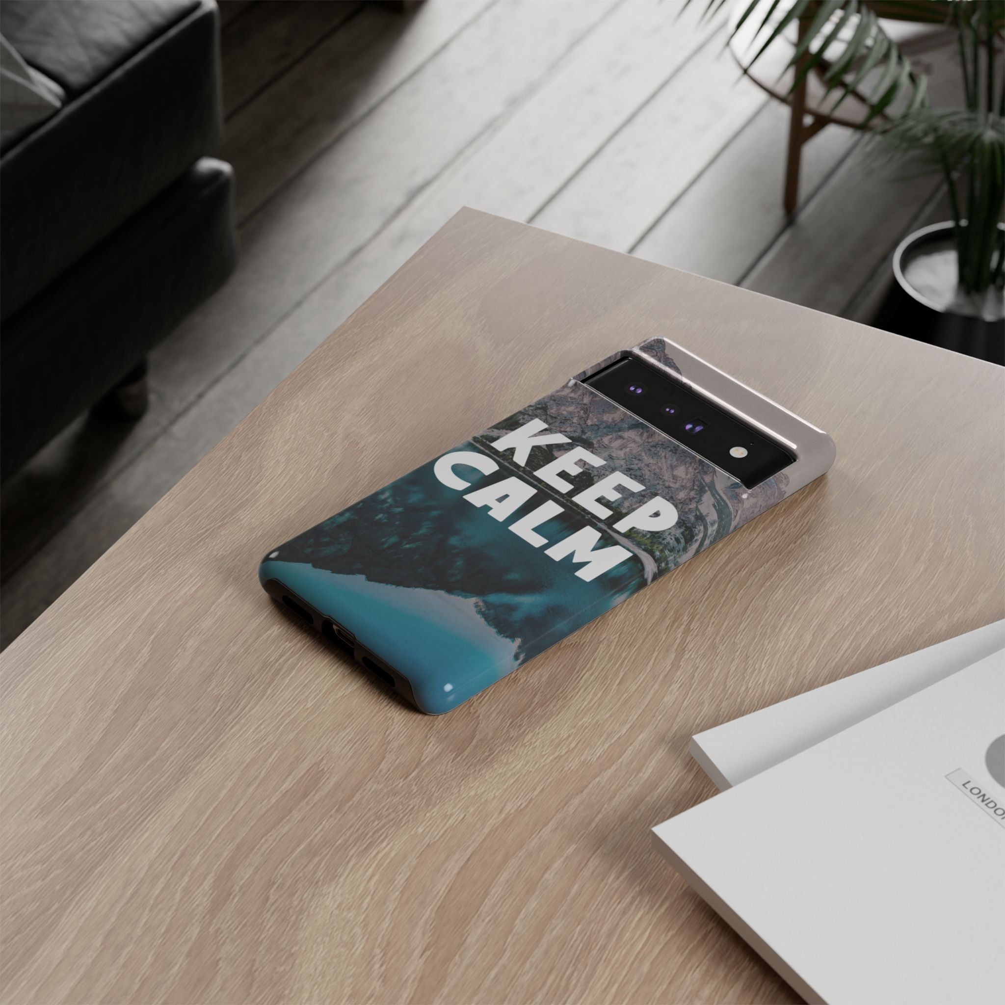 Keep Calm Phone Case — Minimalist Word Art Cover