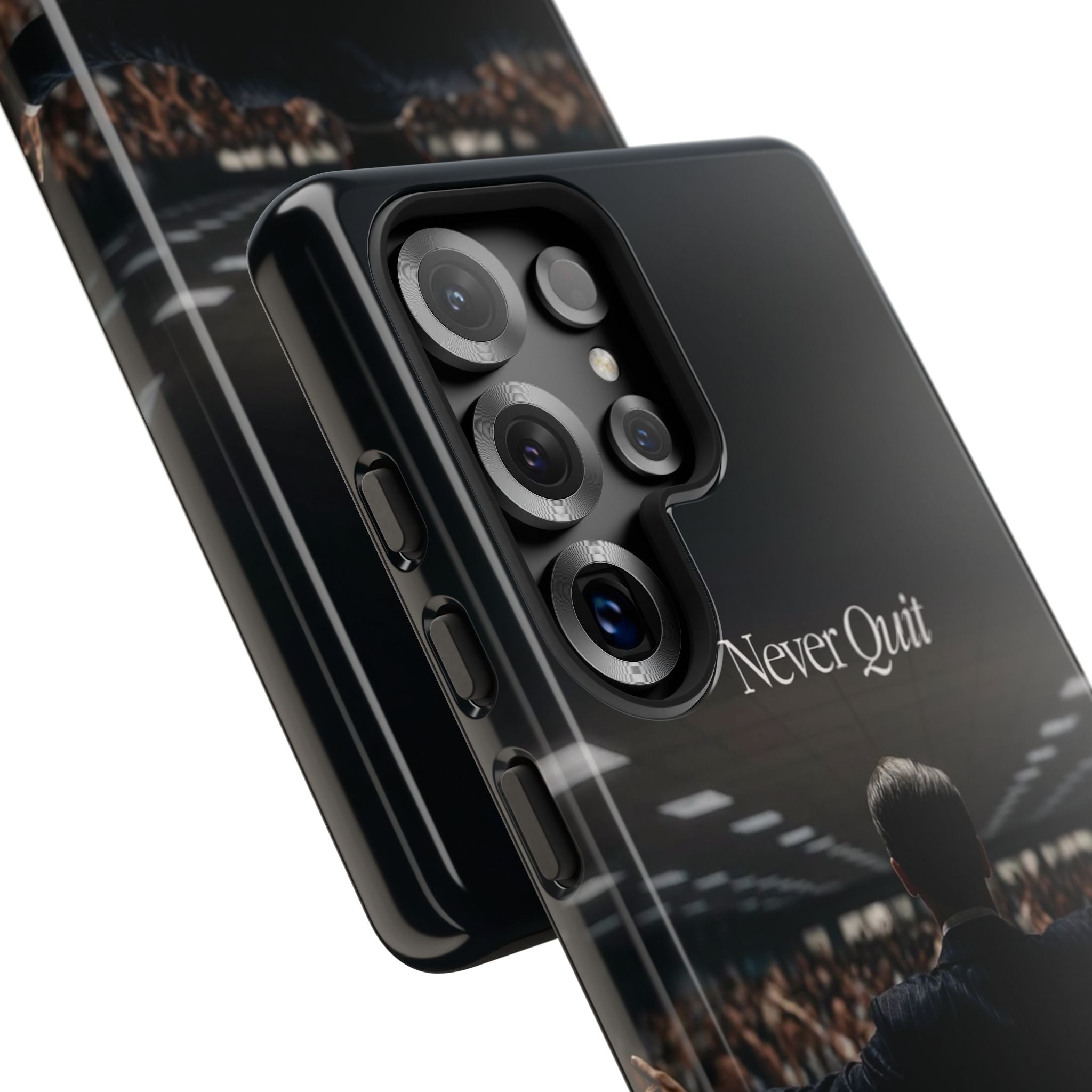 Never Quit Phone Case — Leader Crowd Dark Inspirational