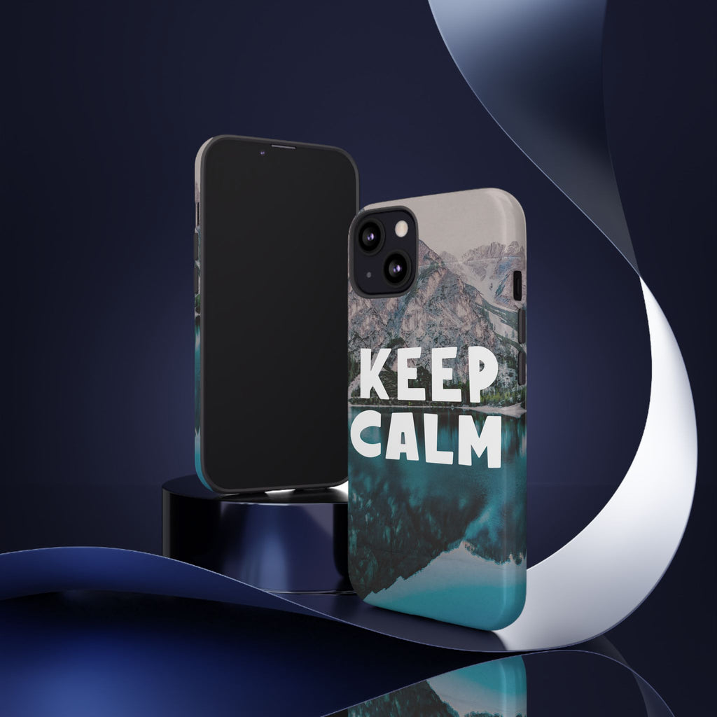 Keep Calm Phone Case — Minimalist Word Art Cover
