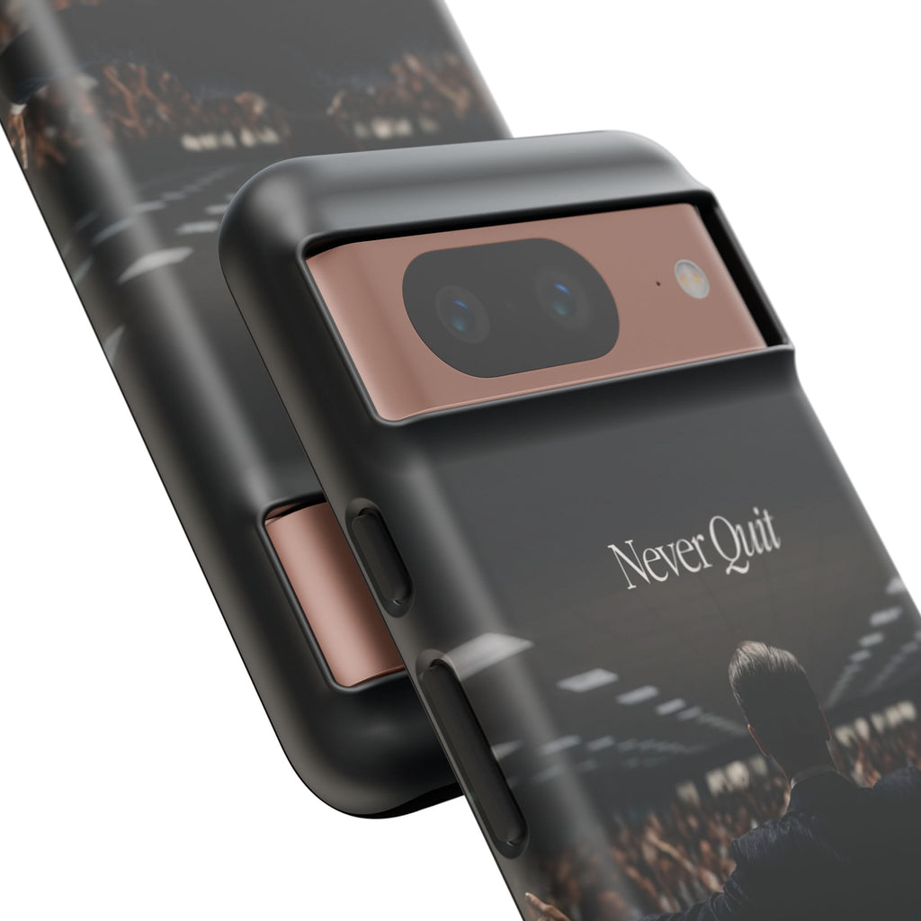 Never Quit Phone Case — Leader Crowd Dark Inspirational