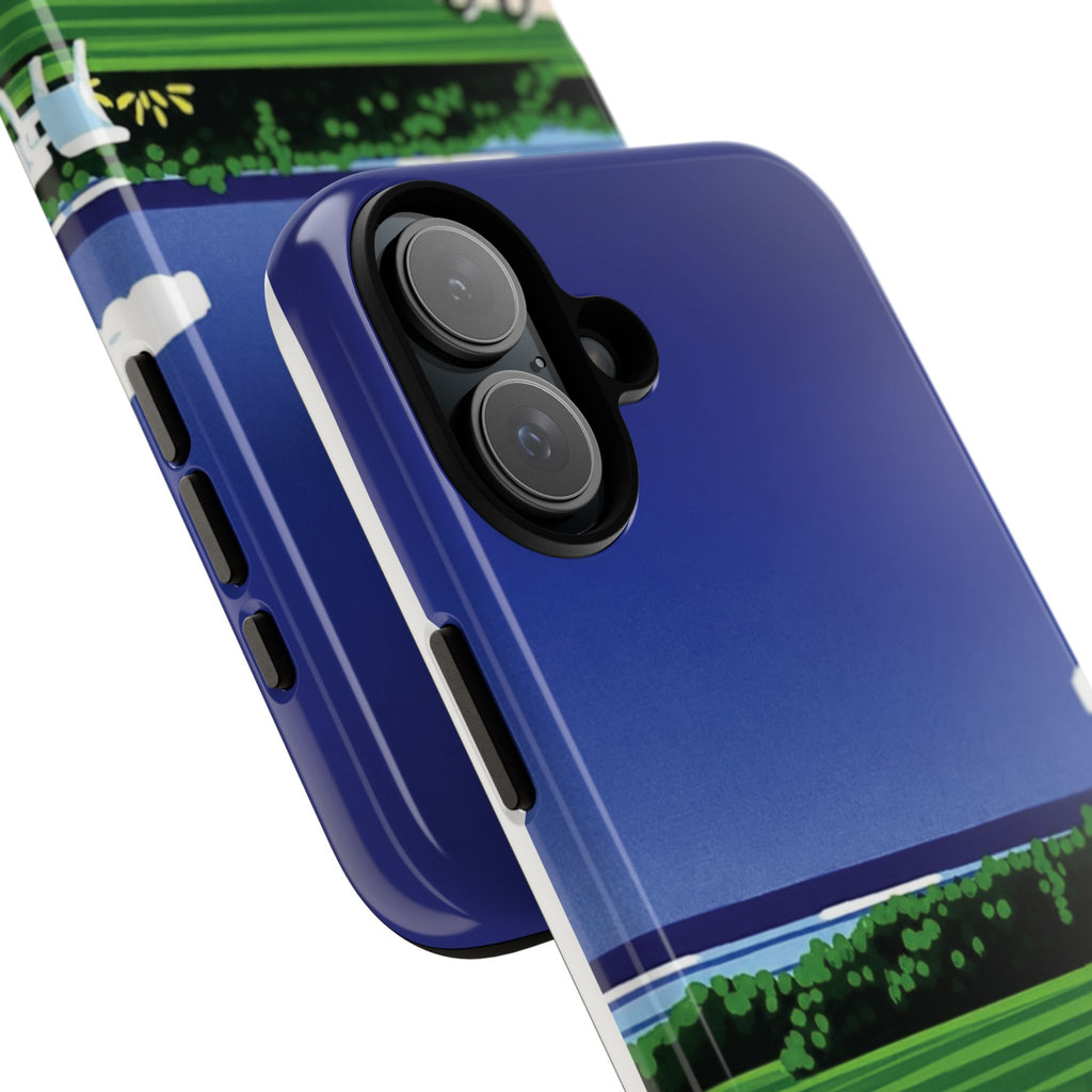 Poolside Phone Case — Bold Blue Summer Art Illustration