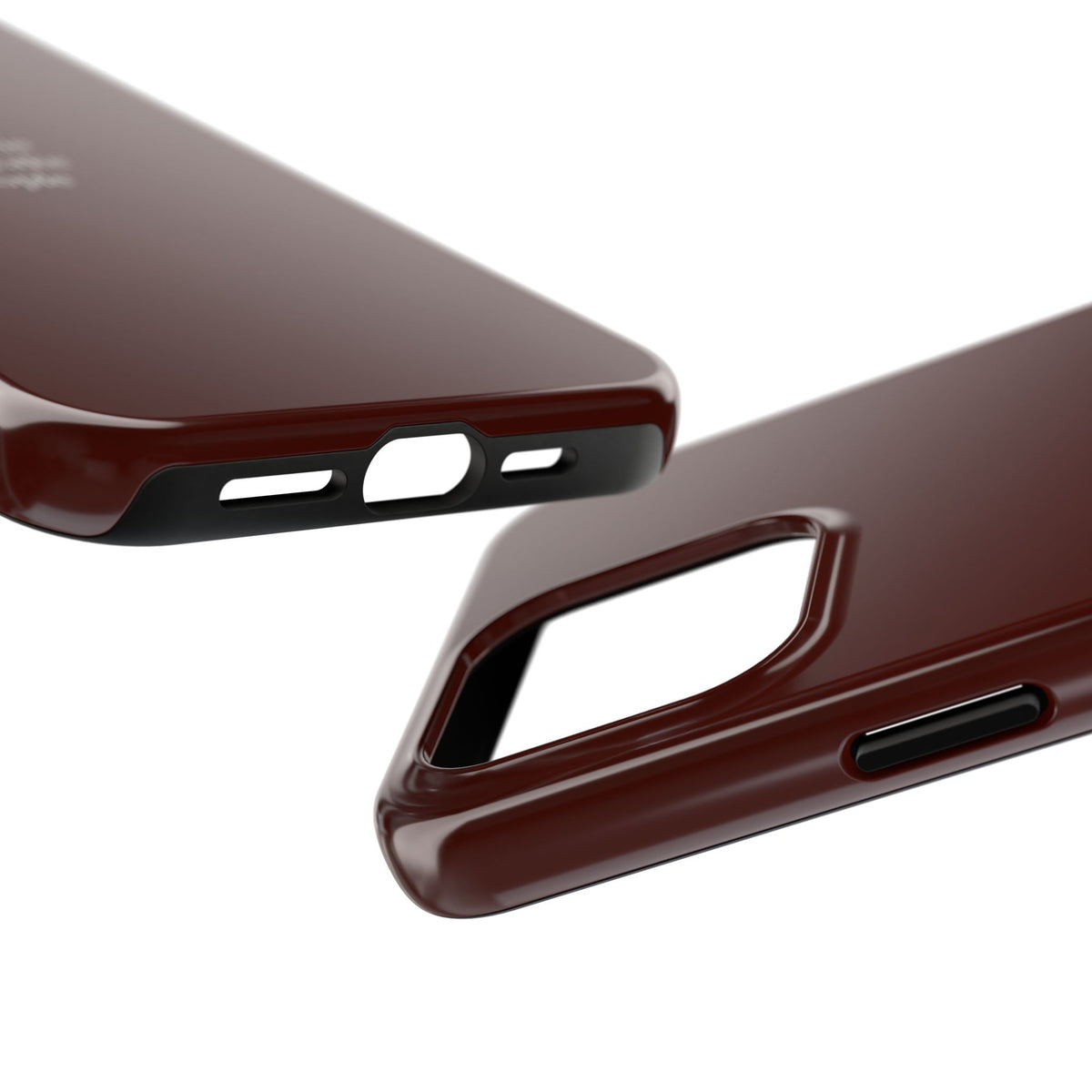 No Time For Fake People Phone Case — Deep Burgundy Minimal
