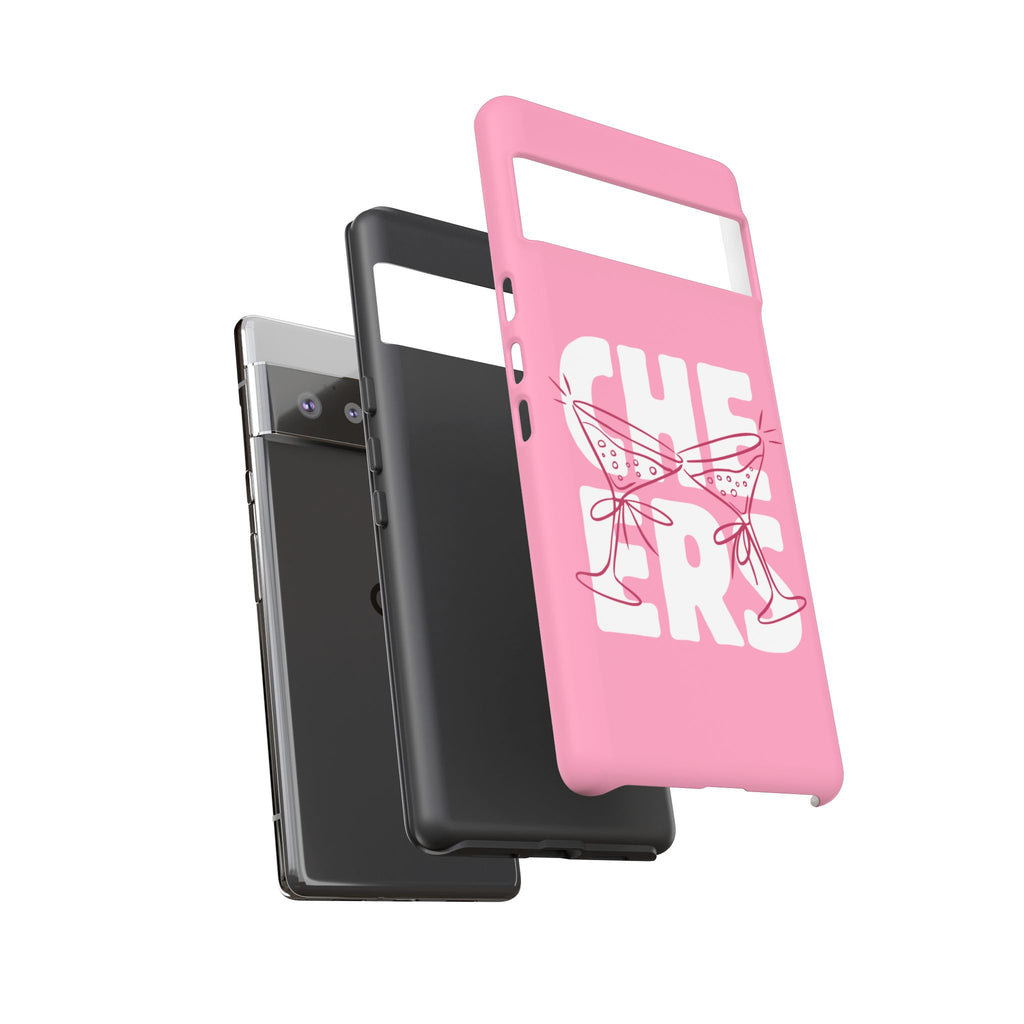 Cheers Phone Case — Pink Martini Glasses Bold Bubblegum
