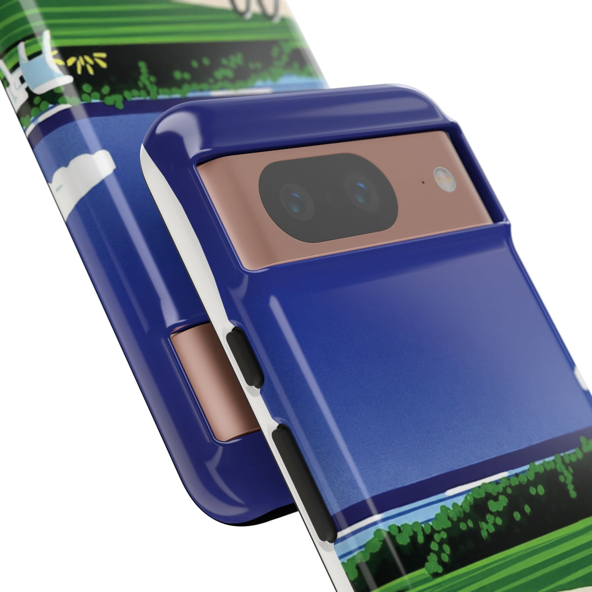 Poolside Phone Case — Bold Blue Summer Art Illustration
