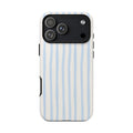 Baby Blue Stripe Phone Case — Soft Wavy Lines Cream Aesthetic